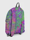 Рюкзак джинсовый / Неоновый абстрактный узор