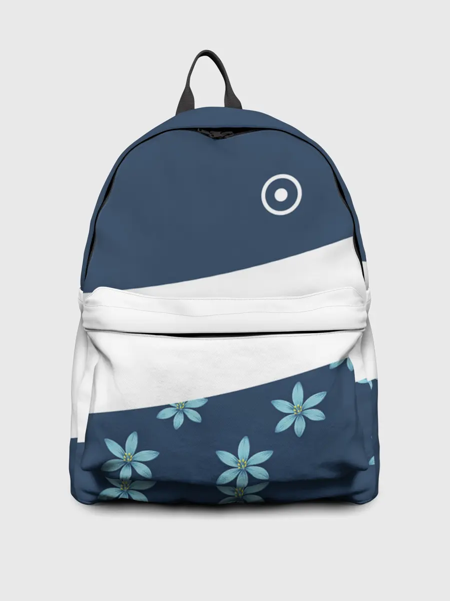 Рюкзак джинсовый / Стильная с цветами