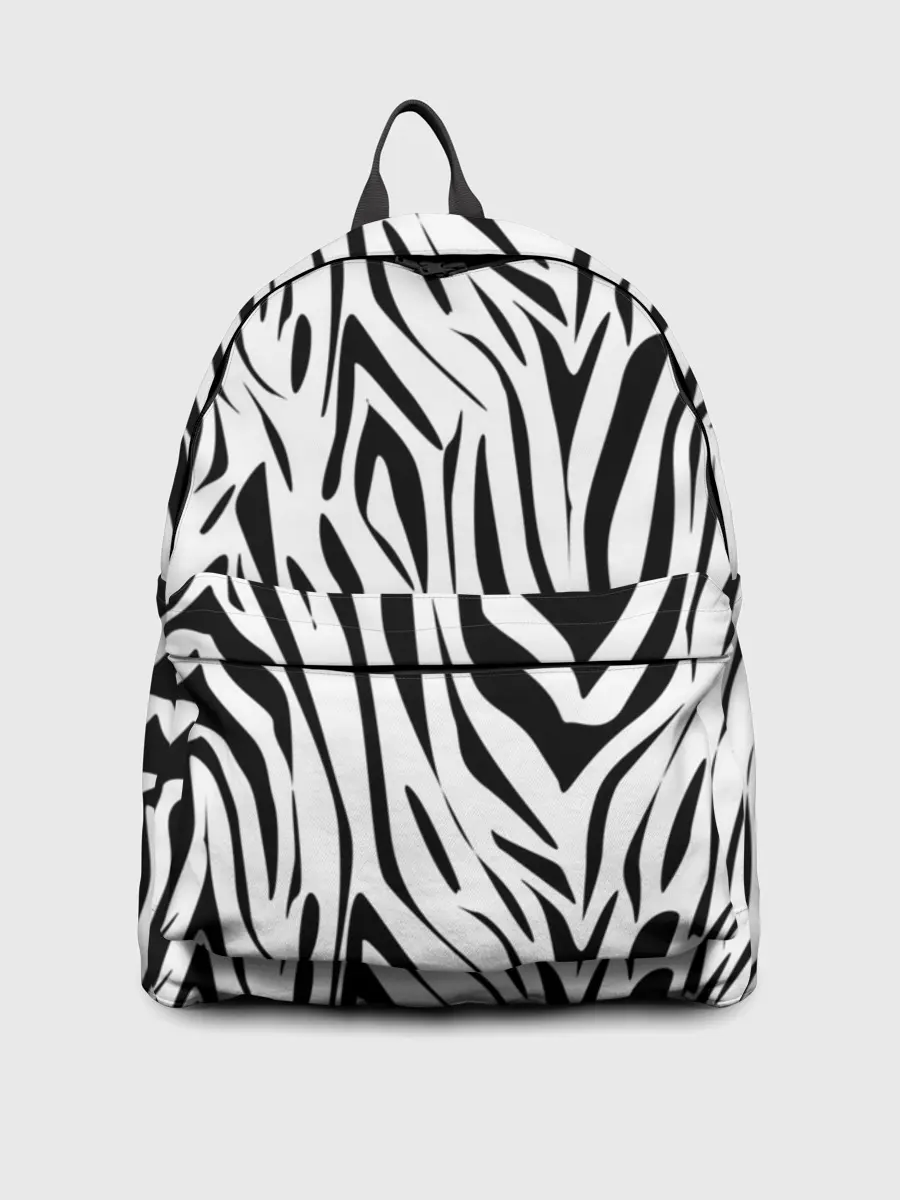 Рюкзак джинсовый / Черно-белая зебра