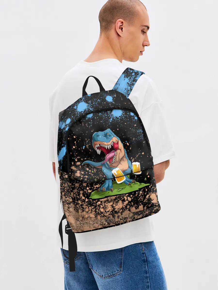 Рюкзак джинсовый / Пивозавр - Краска