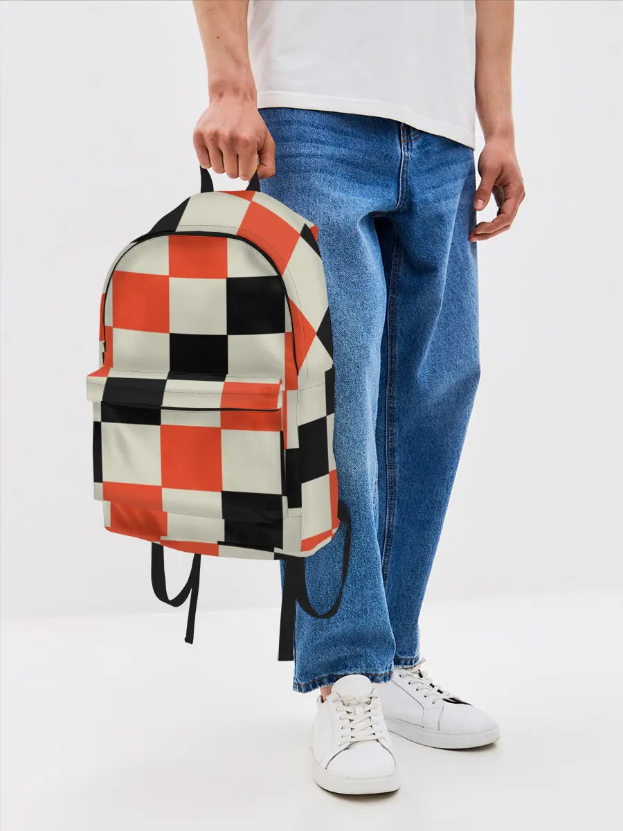 Рюкзак джинсовый / Образец шахматной доски