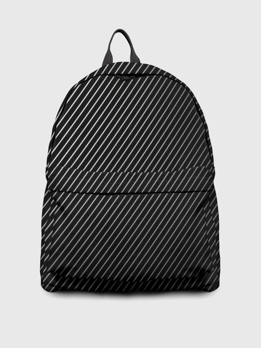 Рюкзак джинсовый / Черный фон в белую полоску