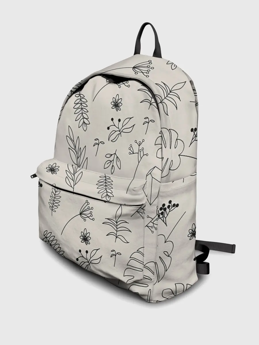 Рюкзак джинсовый / Цветы и листья