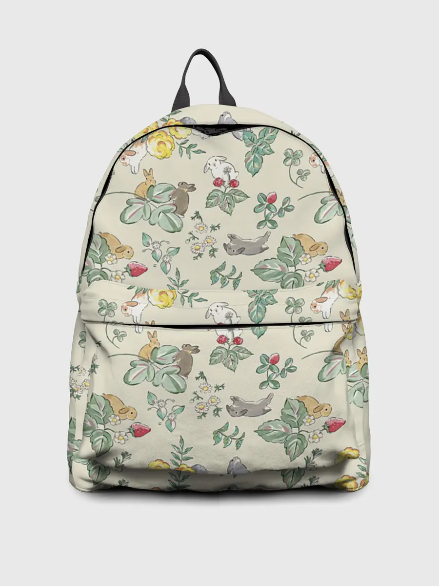 Рюкзак джинсовый / Зайчики с Цветочками