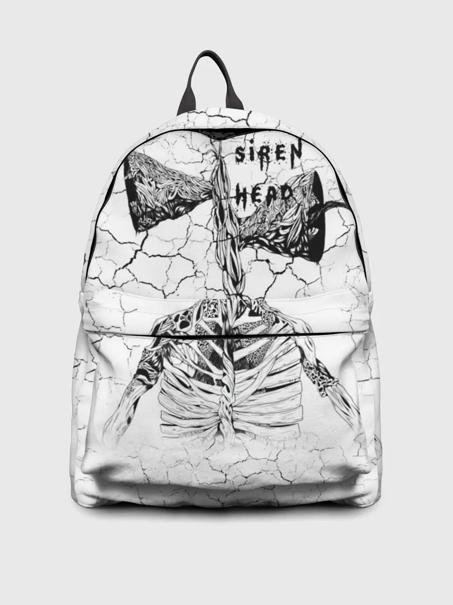 Рюкзак джинсовый / Сиреноголовый Трещины Надпись