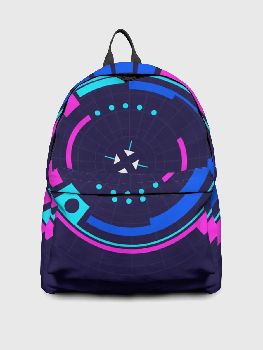 Рюкзак джинсовый / Розовый Синий Киберпанк