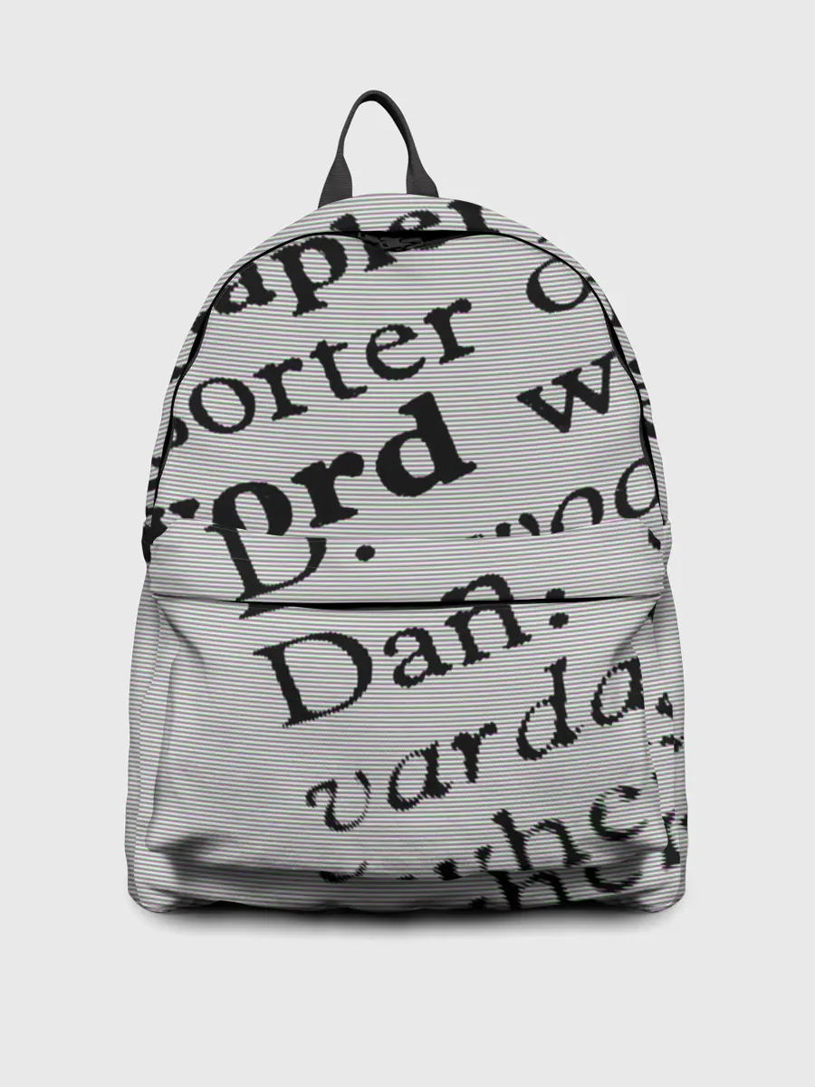 Рюкзак джинсовый / Текст из словоря