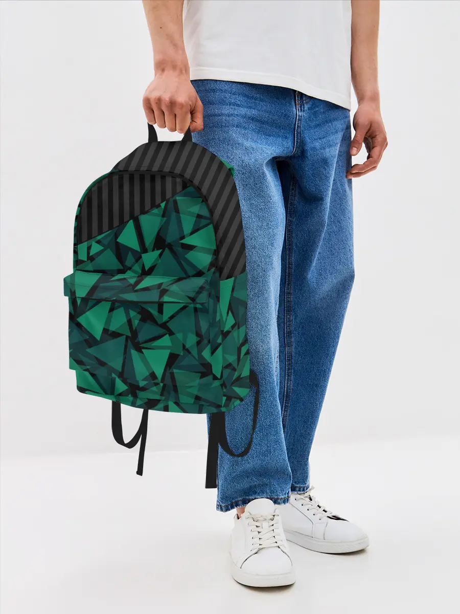 Рюкзак джинсовый / Геометрический узор