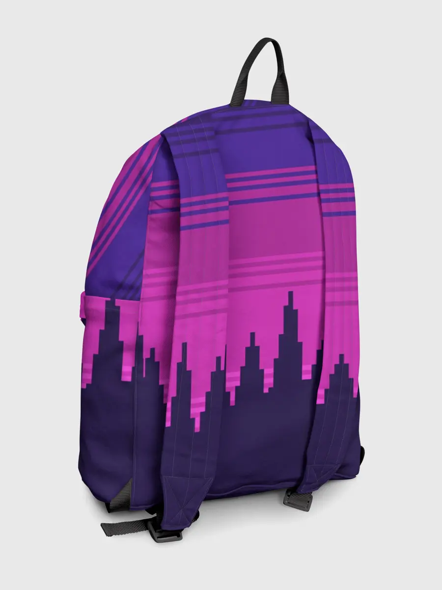 Рюкзак джинсовый / Сиреноголовый Пиксельный Город