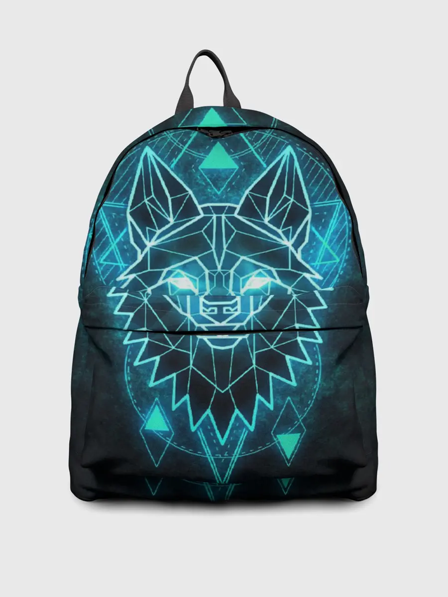 Рюкзак джинсовый / НЕОНОВЫЙ ВОЛК