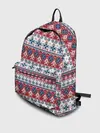 Рюкзак джинсовый / Этнический красно-синий узор