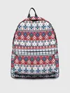 Рюкзак джинсовый / Этнический красно-синий узор