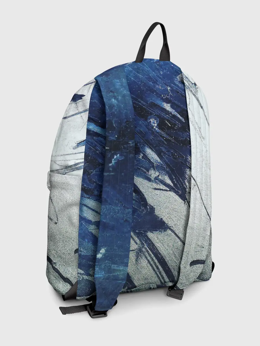 Рюкзак джинсовый / Серо-синее абстрактное