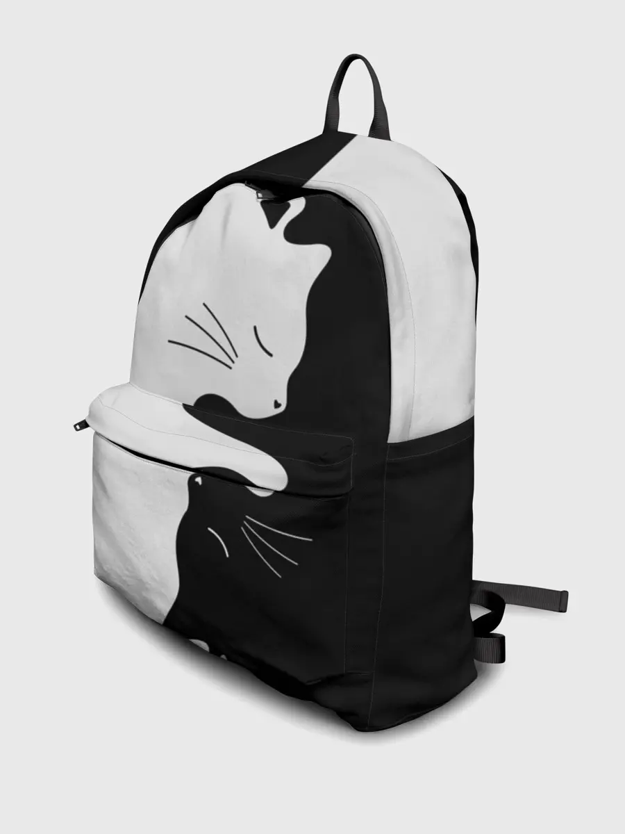 Рюкзак джинсовый / Коты инь янь