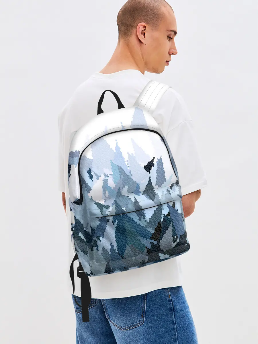 Рюкзак джинсовый / Абстрактная мазаика витраж