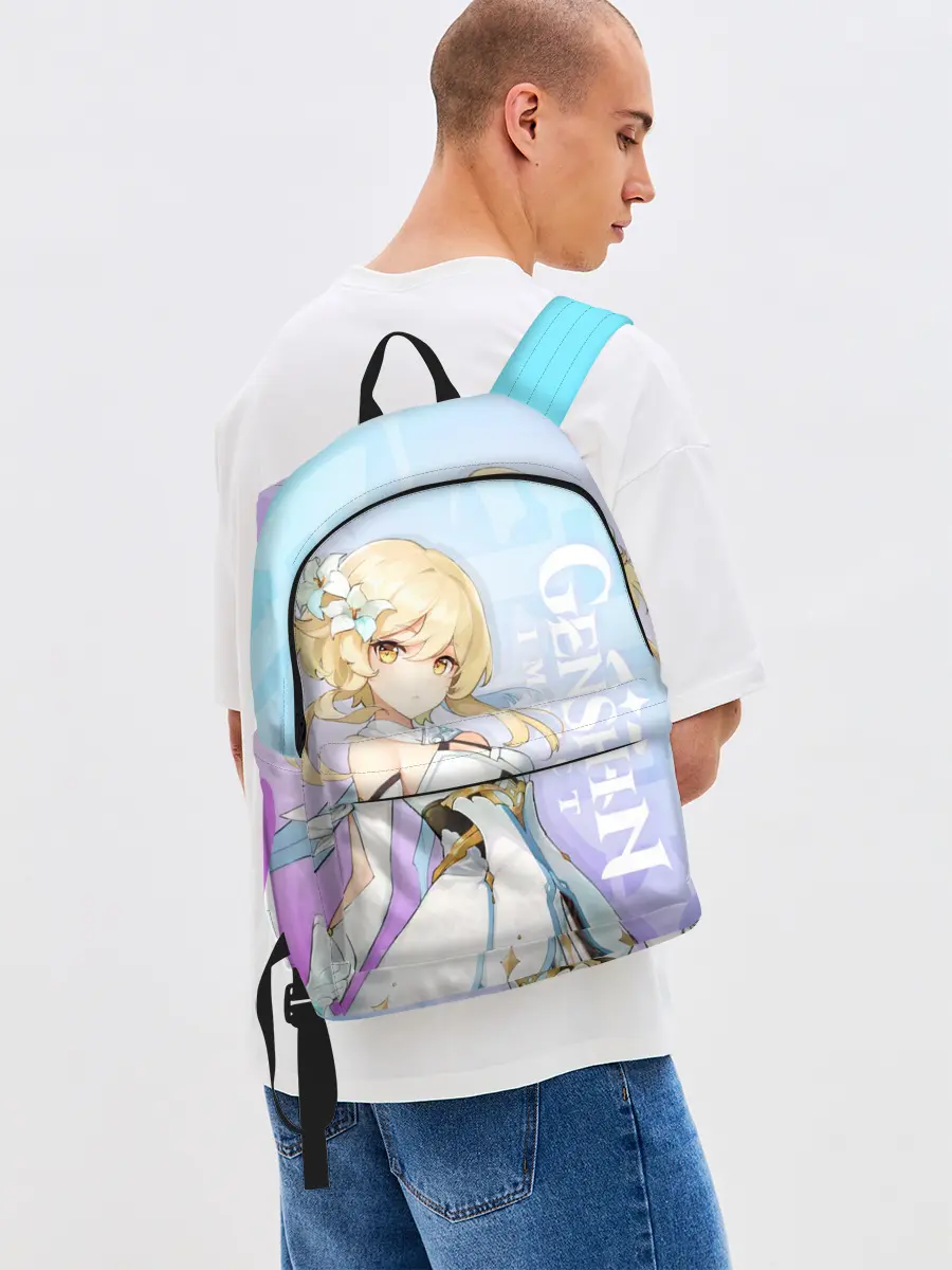 Рюкзак джинсовый / Genshin Impact Путешественница