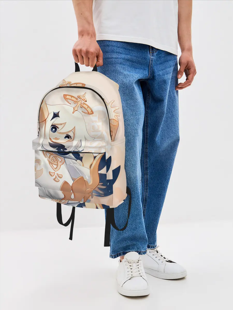 Рюкзак джинсовый / Genshin Impact, Паймон