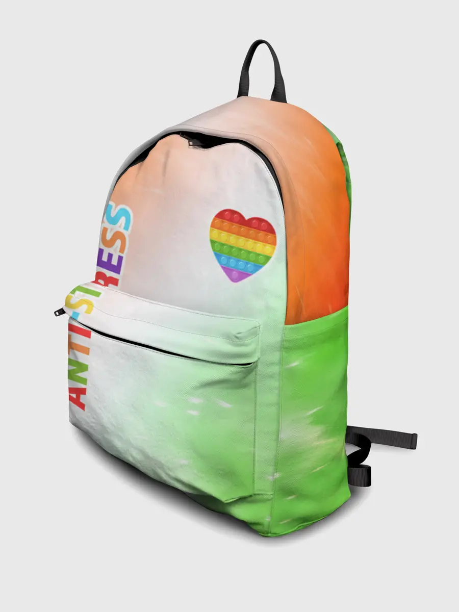 Рюкзак джинсовый / Pop It Anti Stress - Heart - Fire