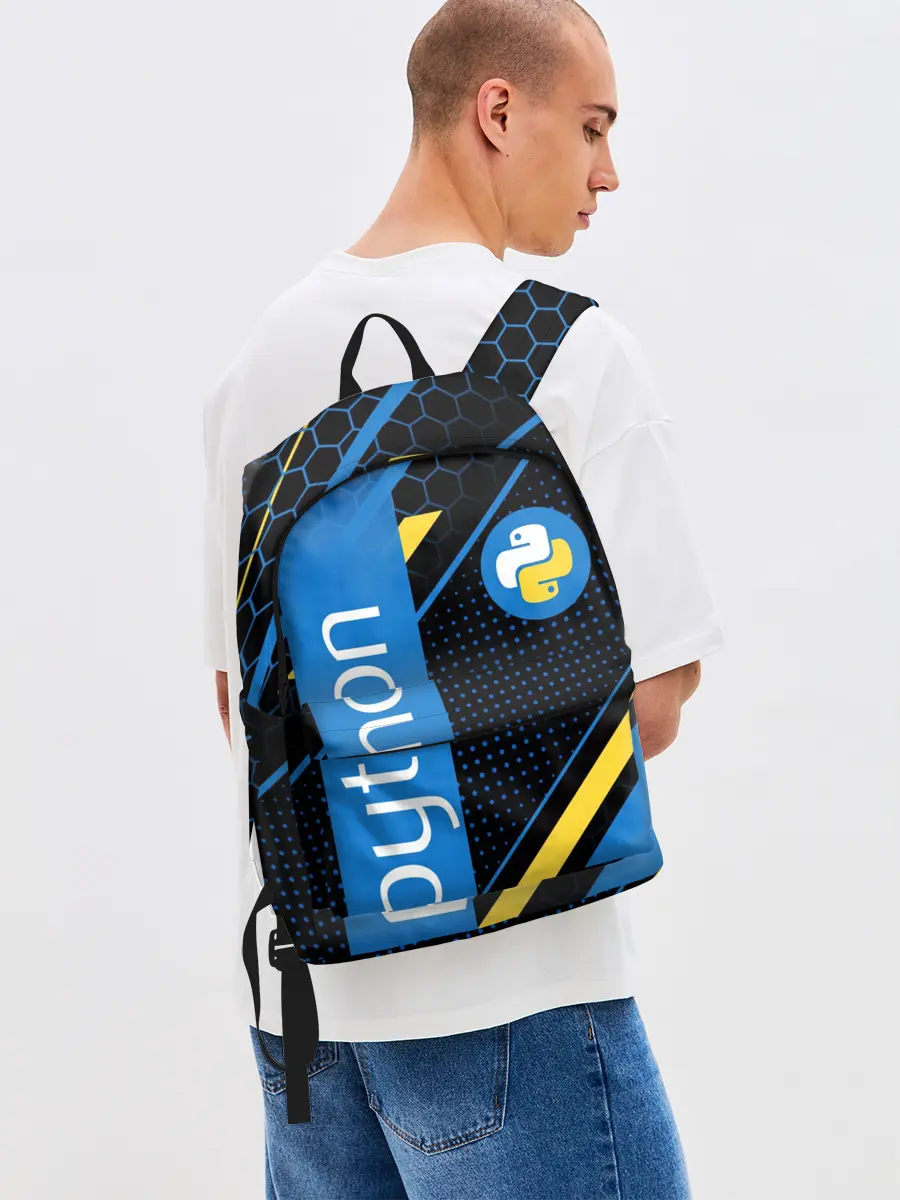 Рюкзак джинсовый / PYTHON / ПАЙТОН