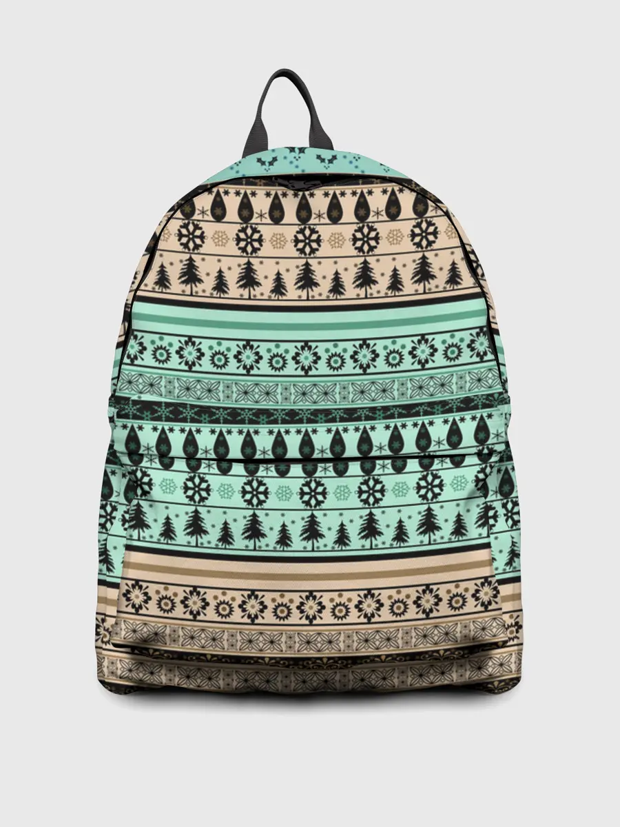 Рюкзак джинсовый / Новогодний зимний орнамент