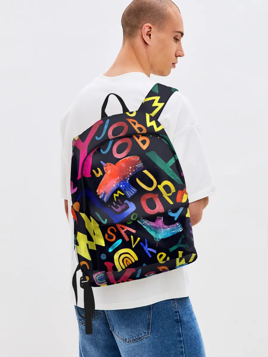 Рюкзак джинсовый / Буквы английского алфавита