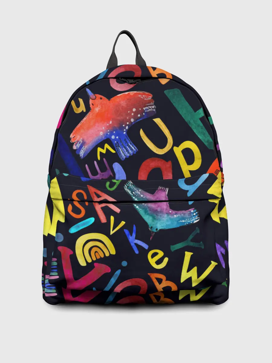 Рюкзак джинсовый / Буквы английского алфавита