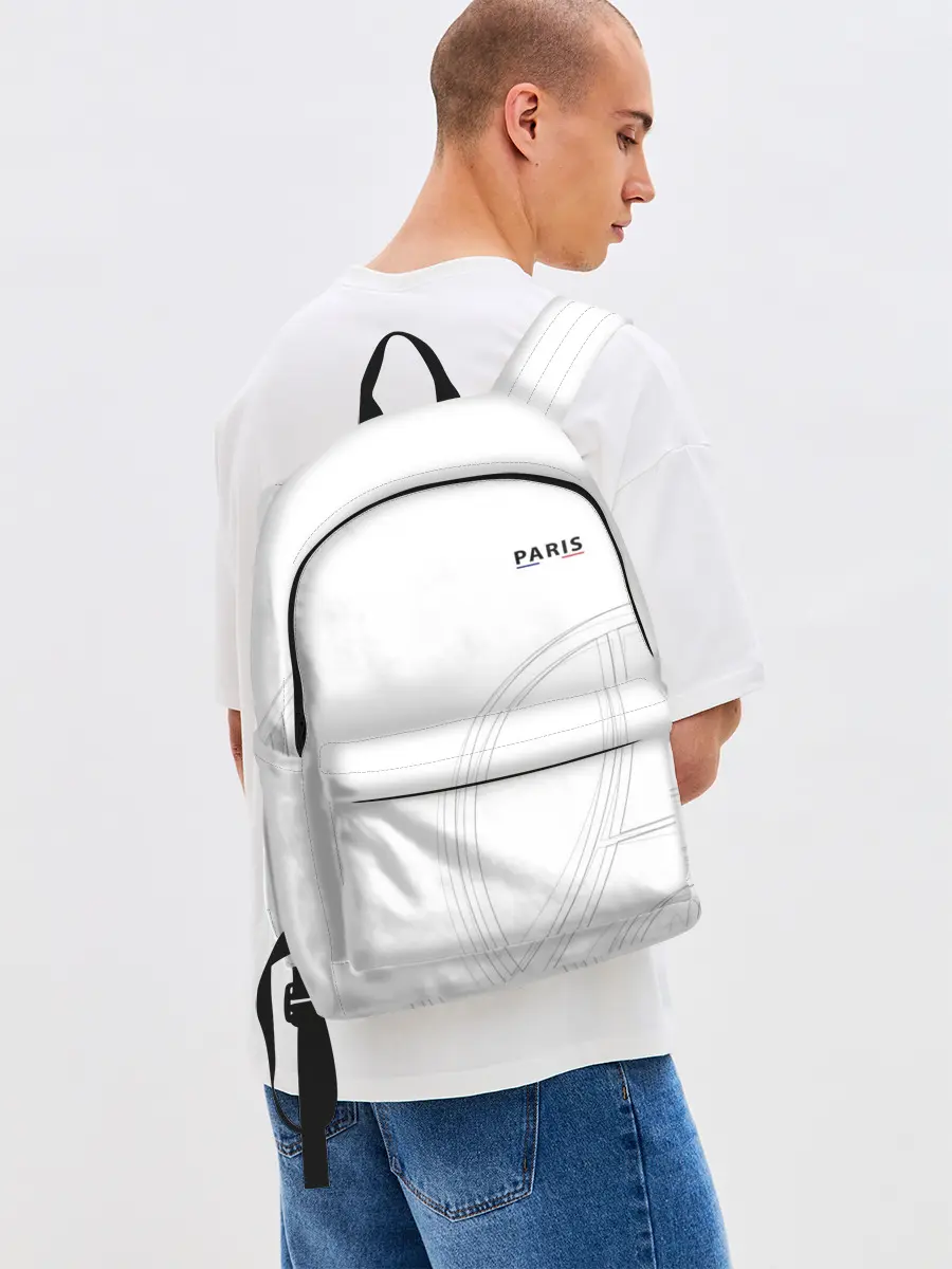 Рюкзак джинсовый / PSG | Core Big Logo White