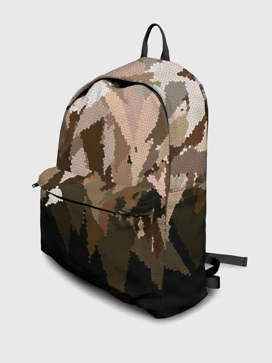 Рюкзак джинсовый / Бежево-коричневая мозаика