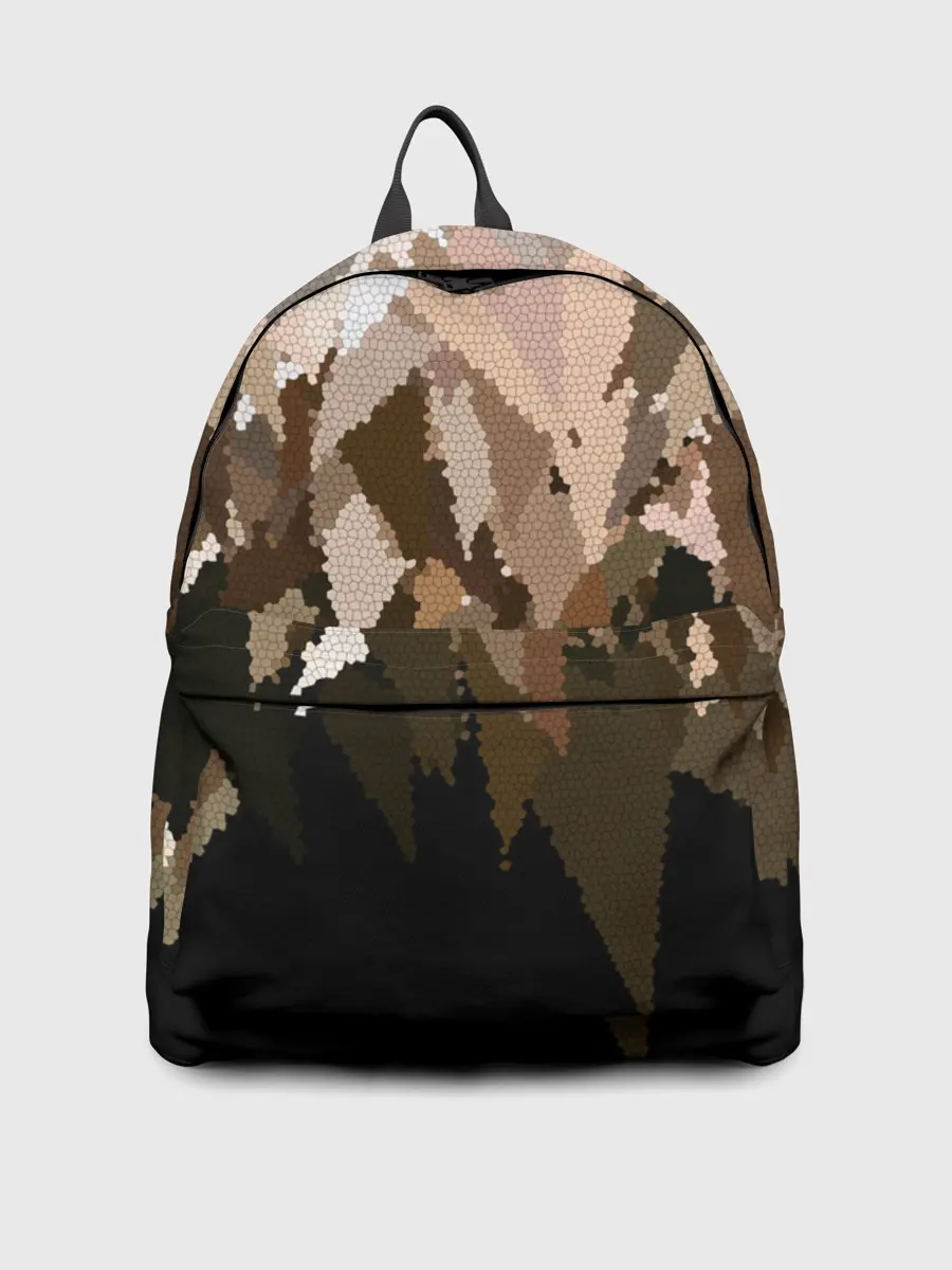 Рюкзак джинсовый / Бежево-коричневая мозаика