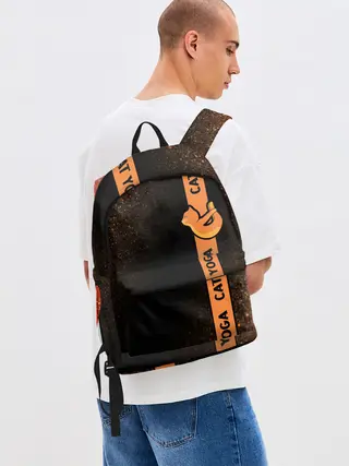 Рюкзак джинсовый / Йога Кошка - Шум