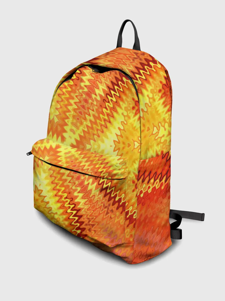 Рюкзак джинсовый / Желто-оранжевая абстракция