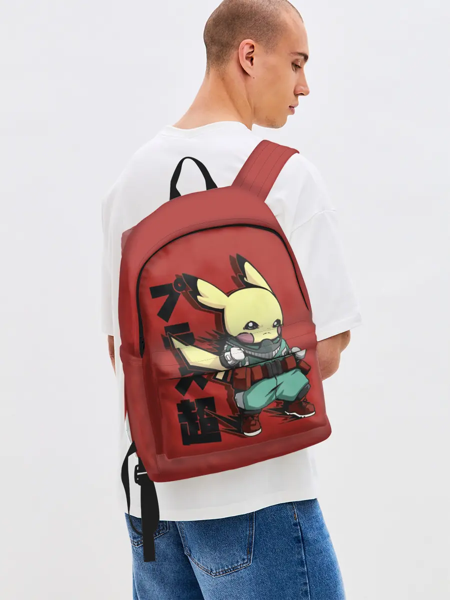 Рюкзак джинсовый / Аттака Пикачу