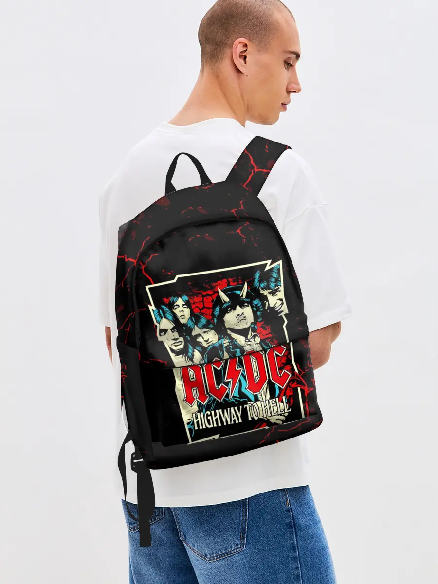 Рюкзак джинсовый / AC DC HIGHWAY TO HELL