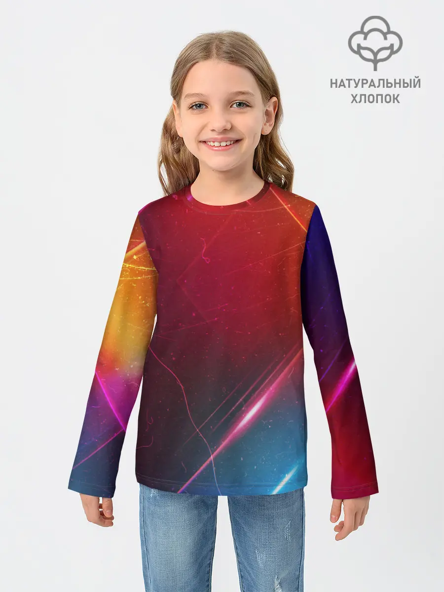 Детский лонгслив / НЕОНОВАЯ АБСТРАКЦИЯ