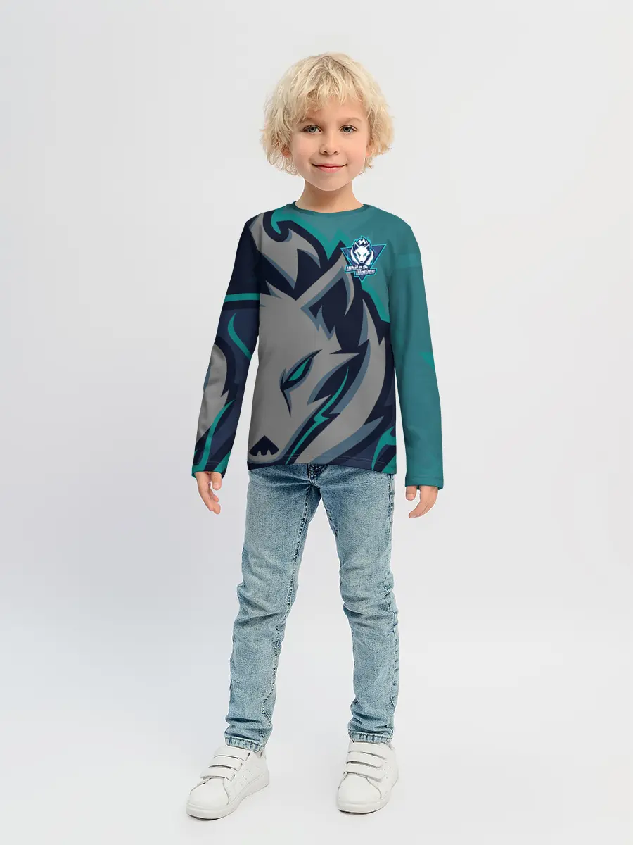 Детский лонгслив / Форма White wolves