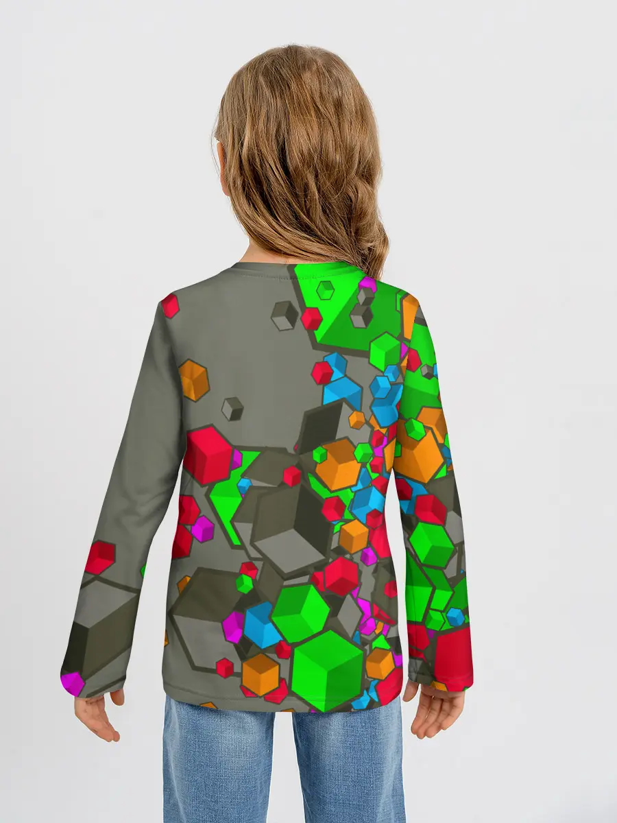 Детский лонгслив / Кубики