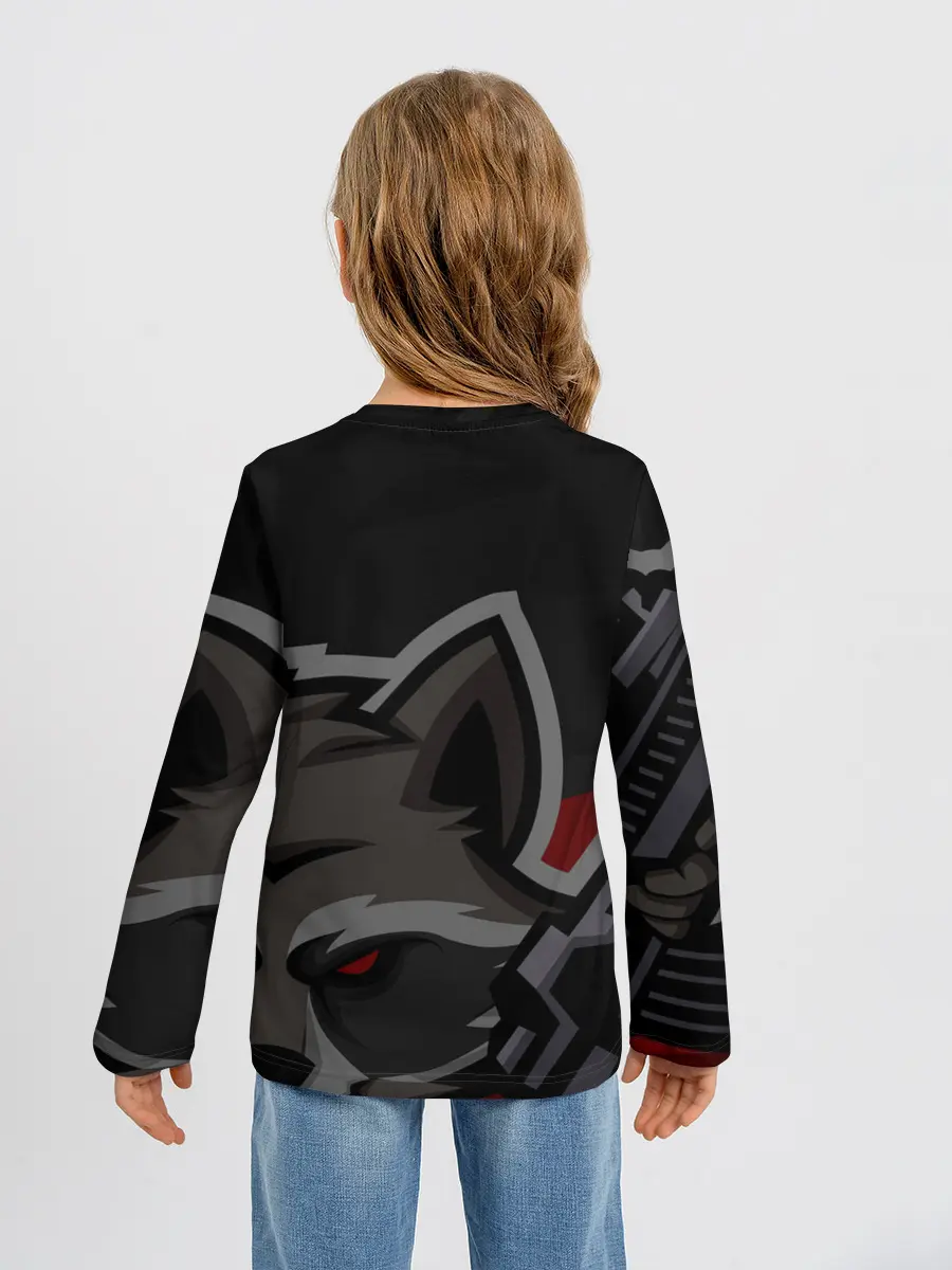 Детский лонгслив / Форма Bad Raccoon