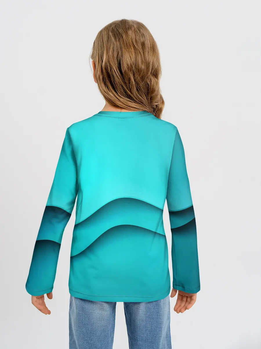 Детский лонгслив / Волна