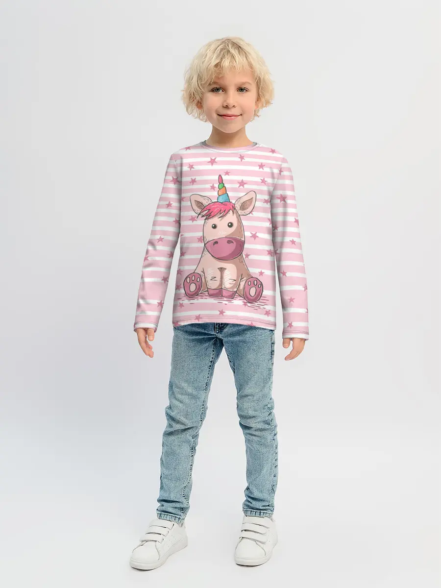Детский лонгслив / Единорожек