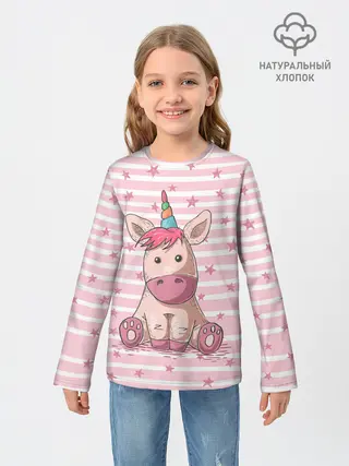Детский лонгслив / Единорожек