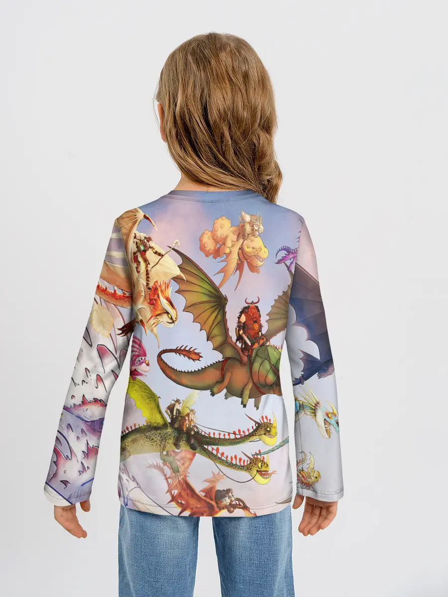 Детский лонгслив / Как приручить дракона