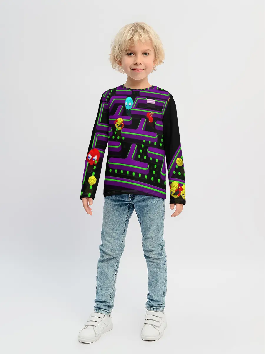 Детский лонгслив / PAC-MAN 3D