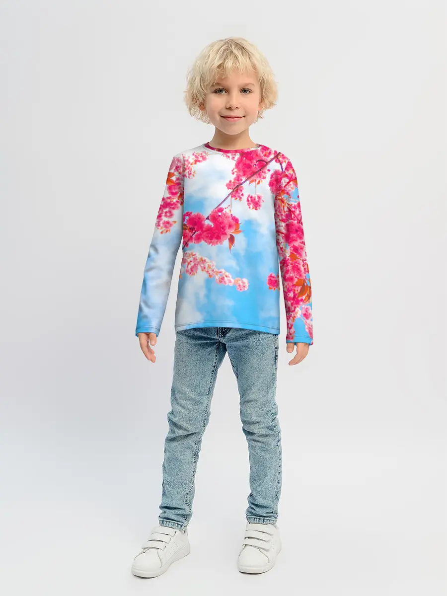 Детский лонгслив / Цветение Вишни