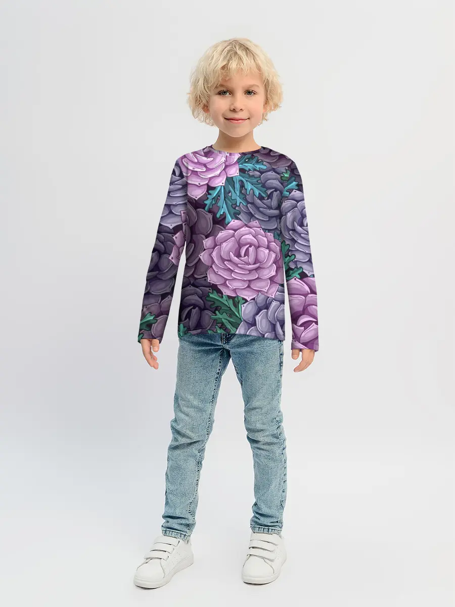 Детский лонгслив / Цветы