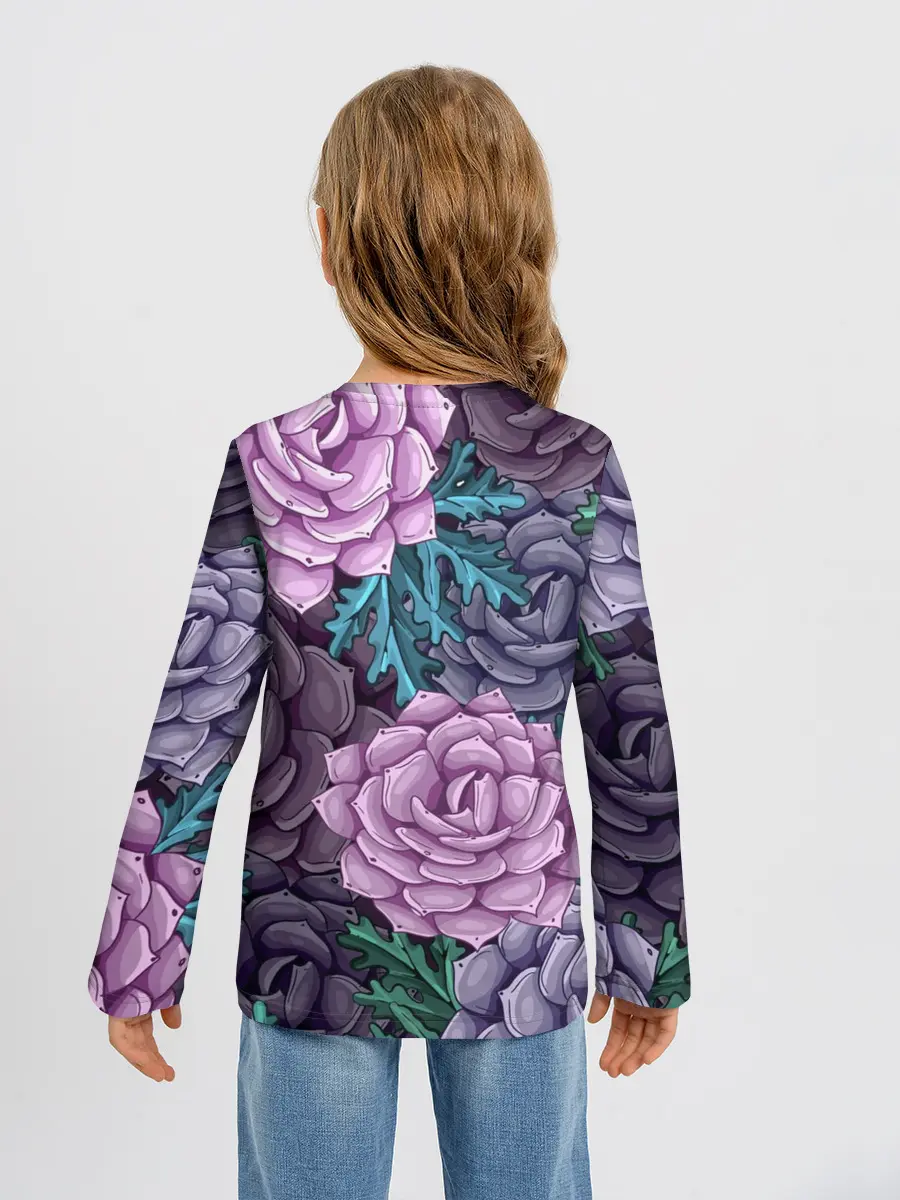 Детский лонгслив / Цветы