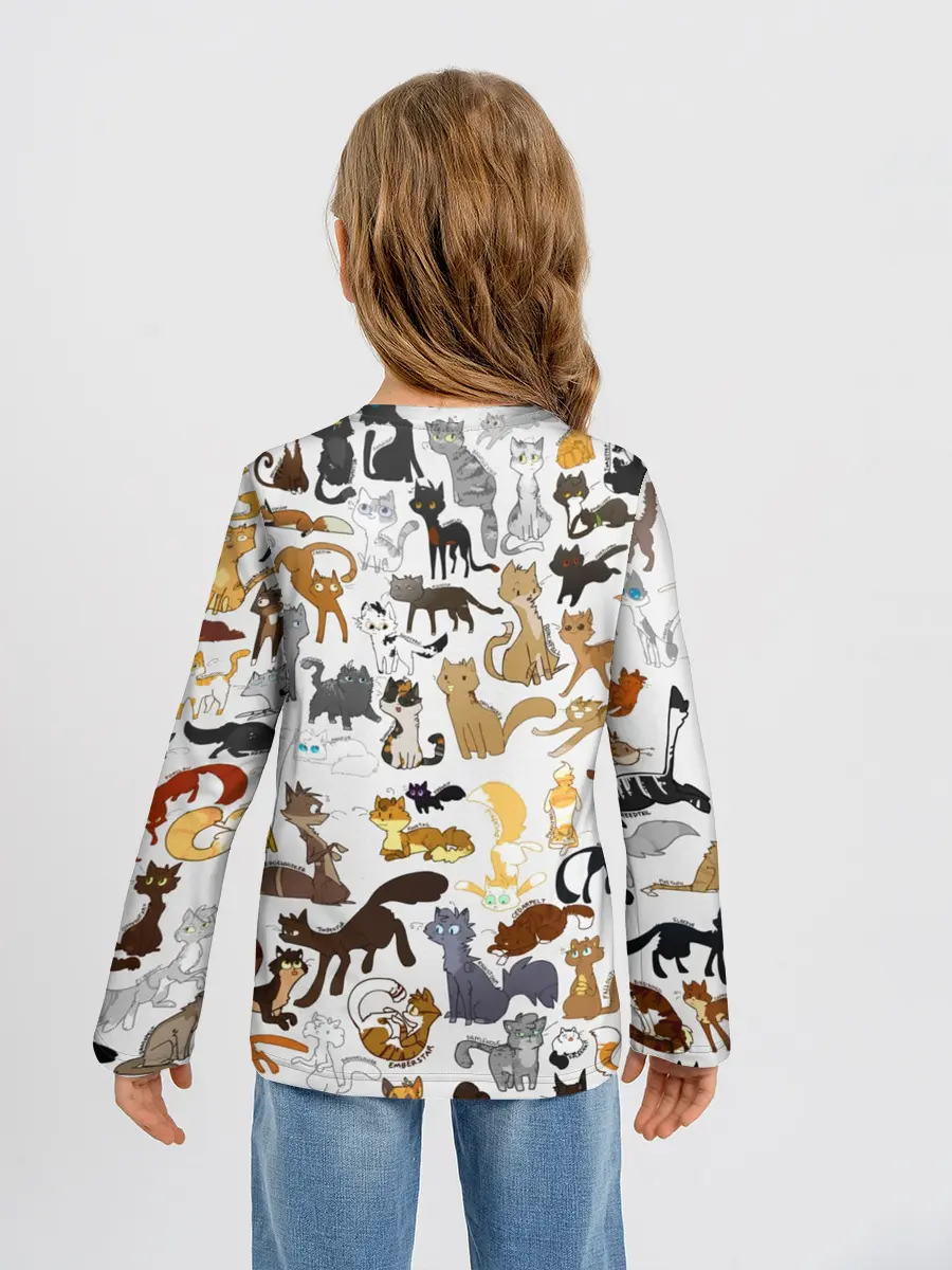 Детский лонгслив / Котоколлаж 01