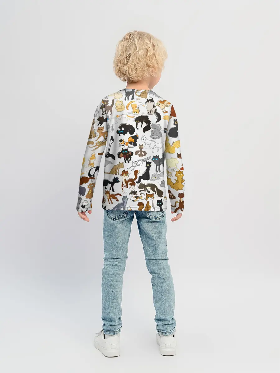 Детский лонгслив / Котоколлаж 03