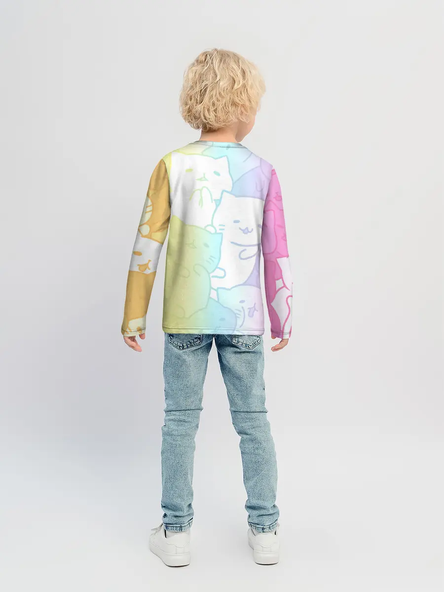 Детский лонгслив / Котоколлаж 05