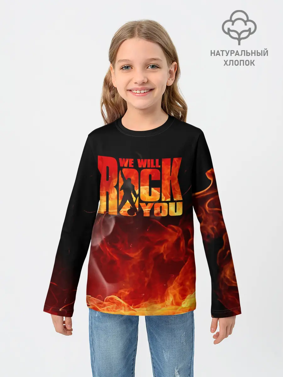 Детский лонгслив / Queen - We Will Rock You