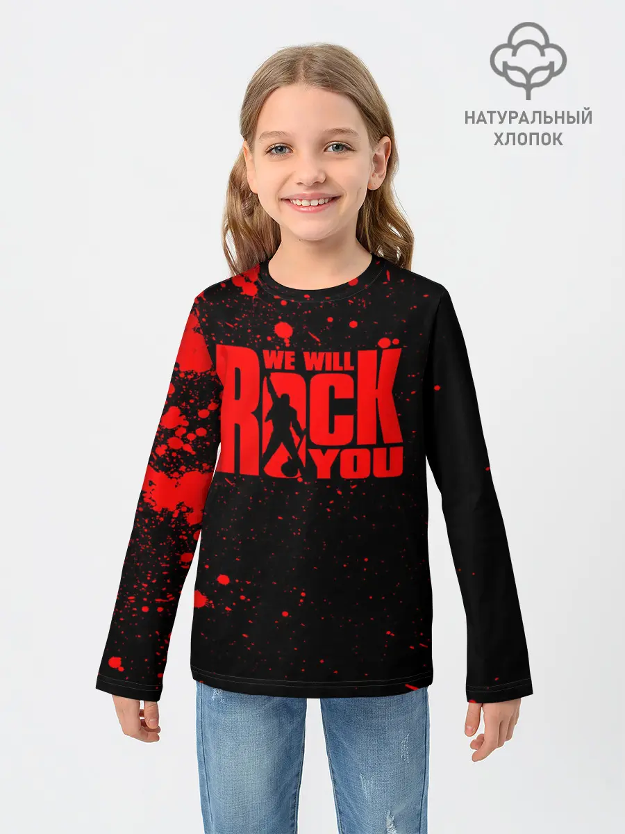 Детский лонгслив / Queen - We Will Rock You